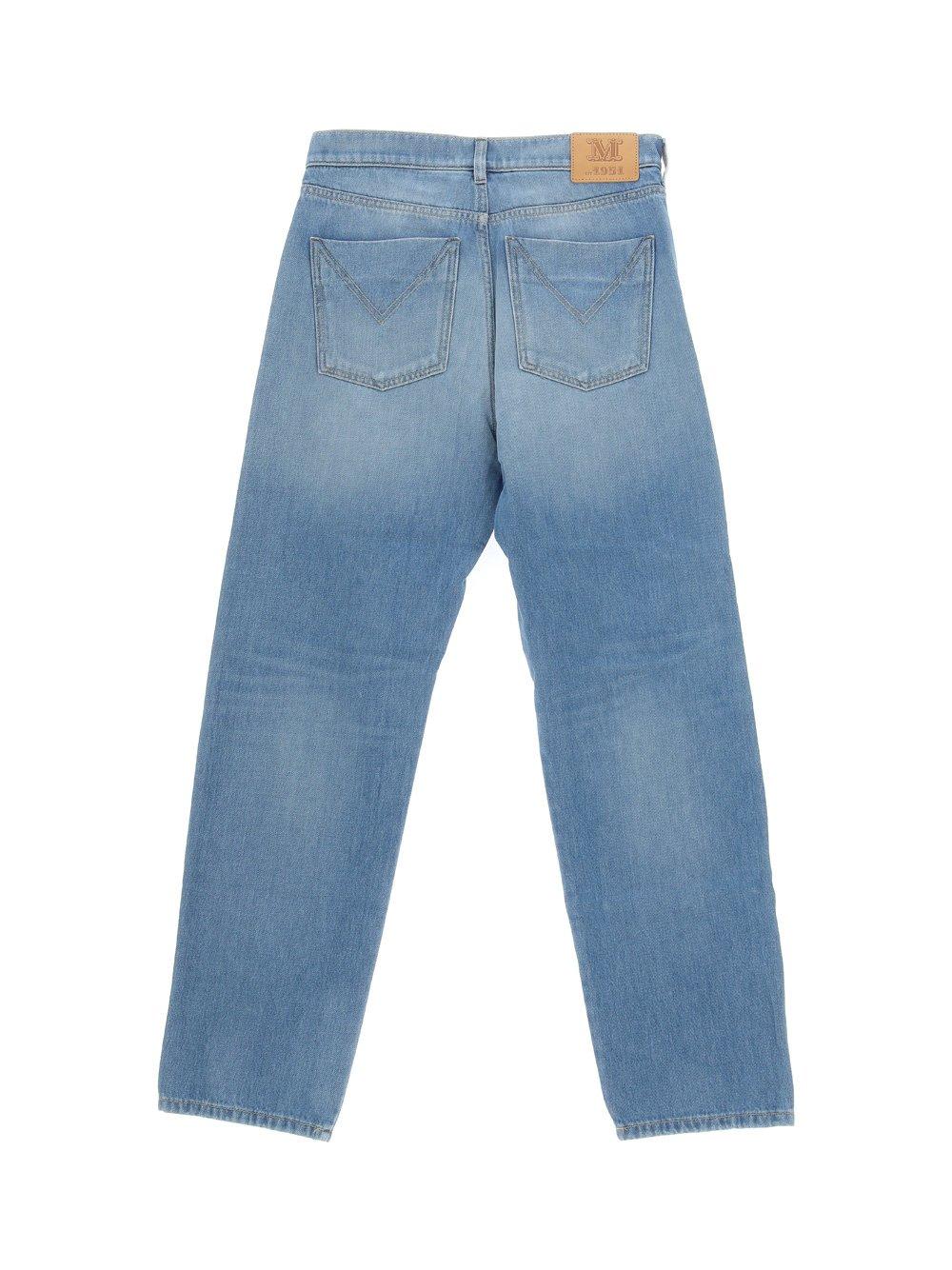 Shop Max Mara Straight-leg Jeans In Grey