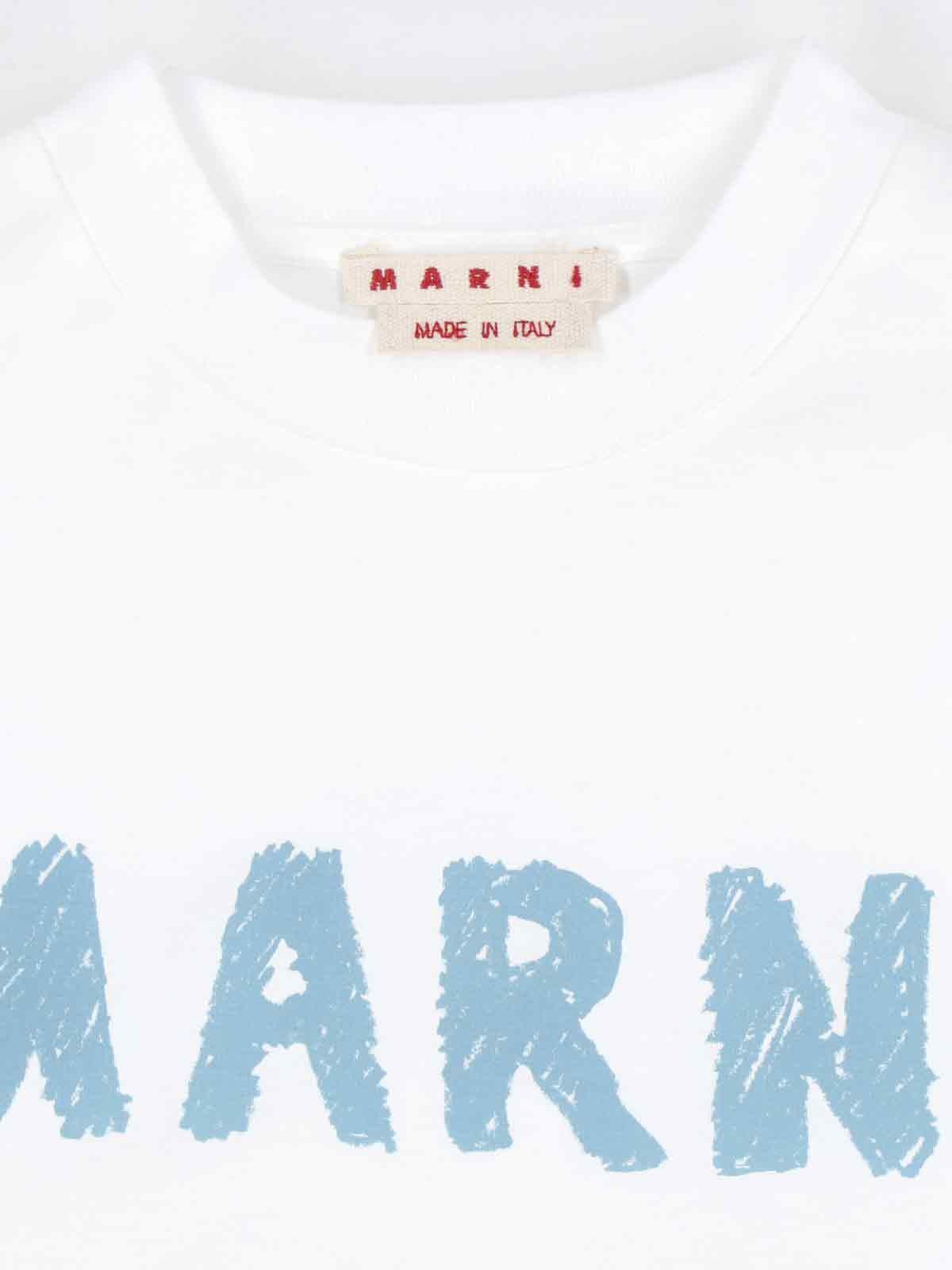 Shop Marni Printed T-shirt  In White