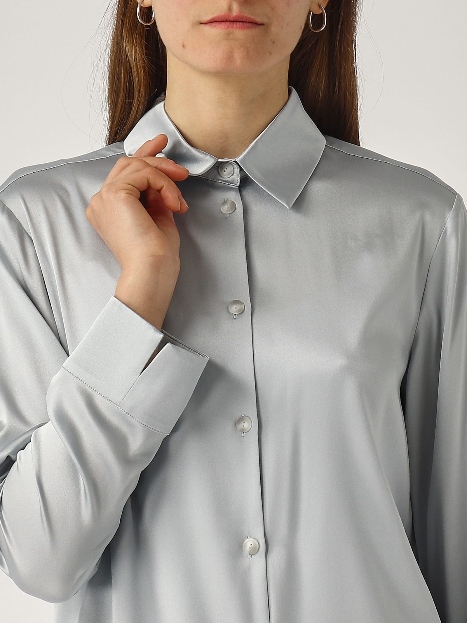 Max Mara Kadiak Shirt In Azzurro Polvere