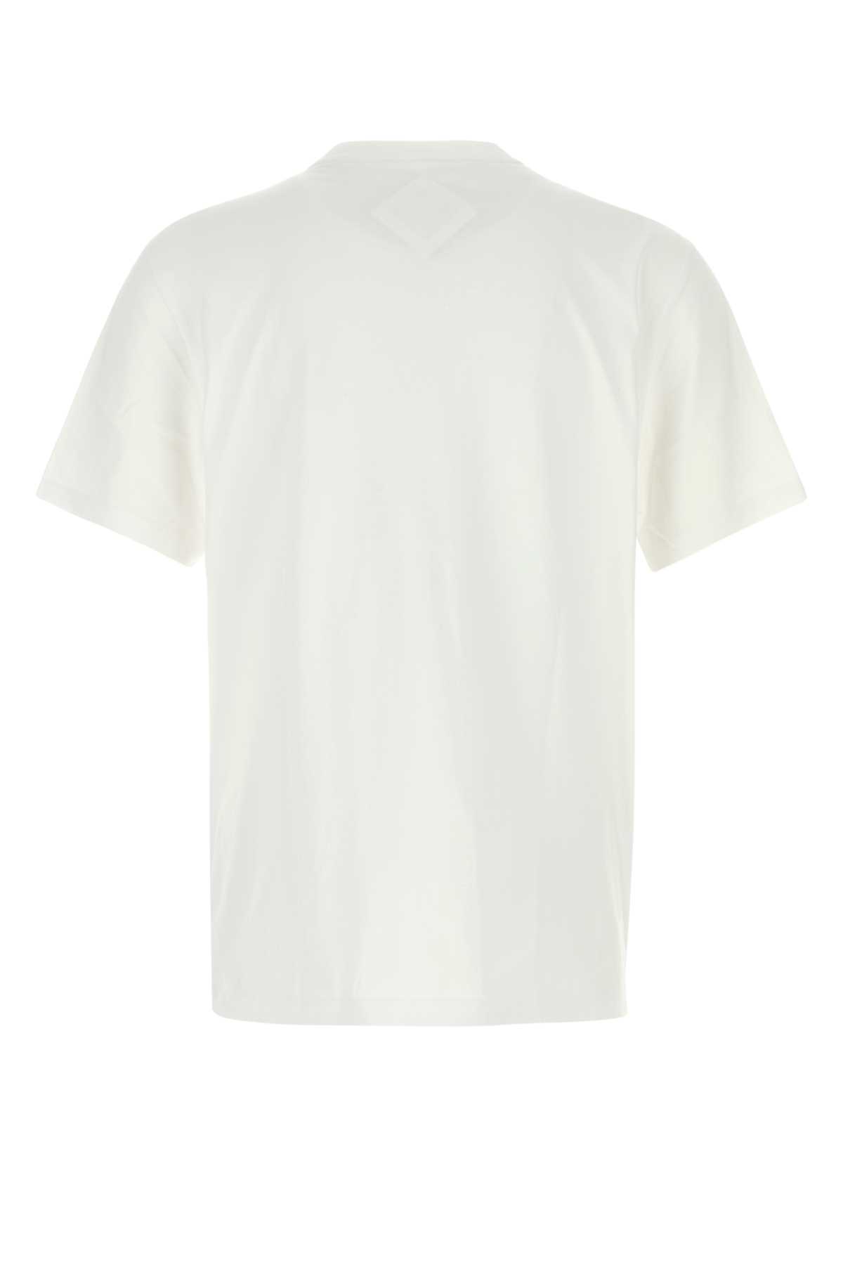 Mcm Essential Logo Print T-shirt In Organic Cotton In White