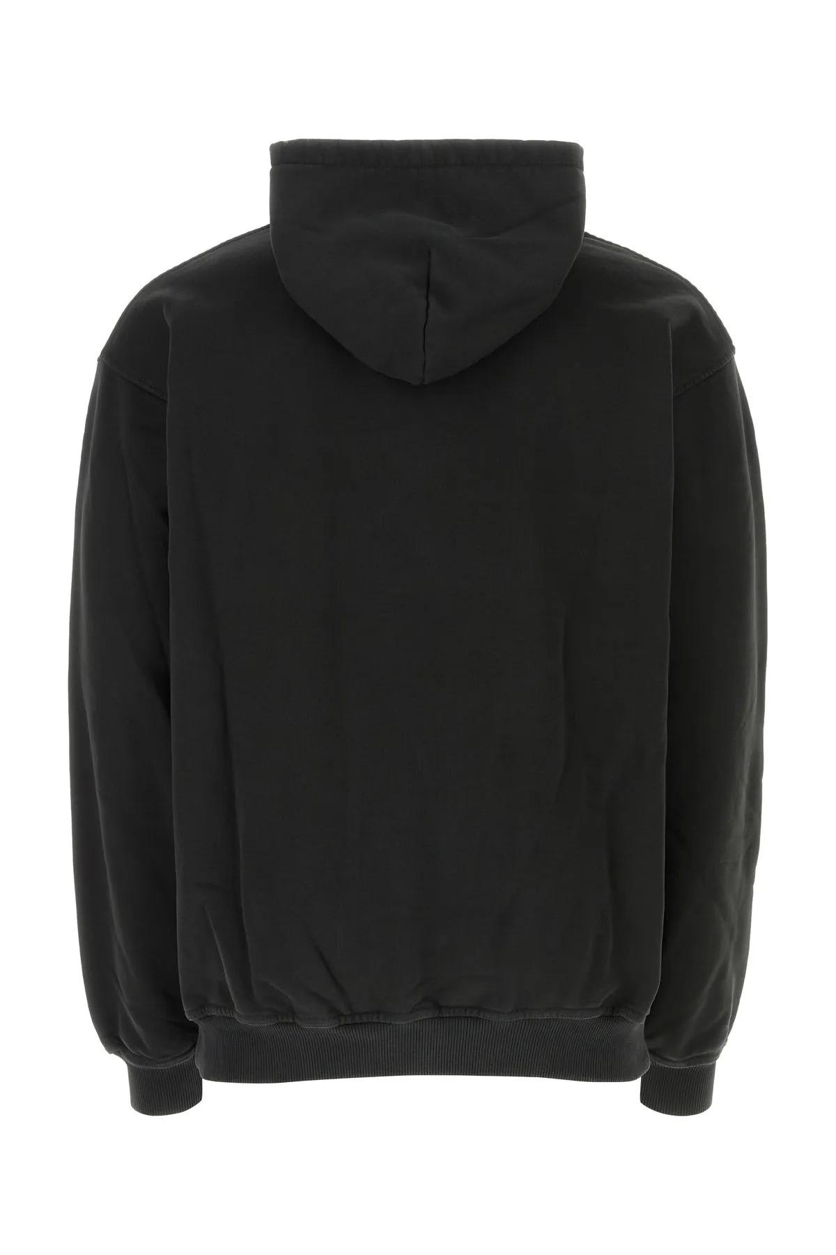 Shop Represent Dark Grey Cotton Thoroughbred Sweatshirt In Black