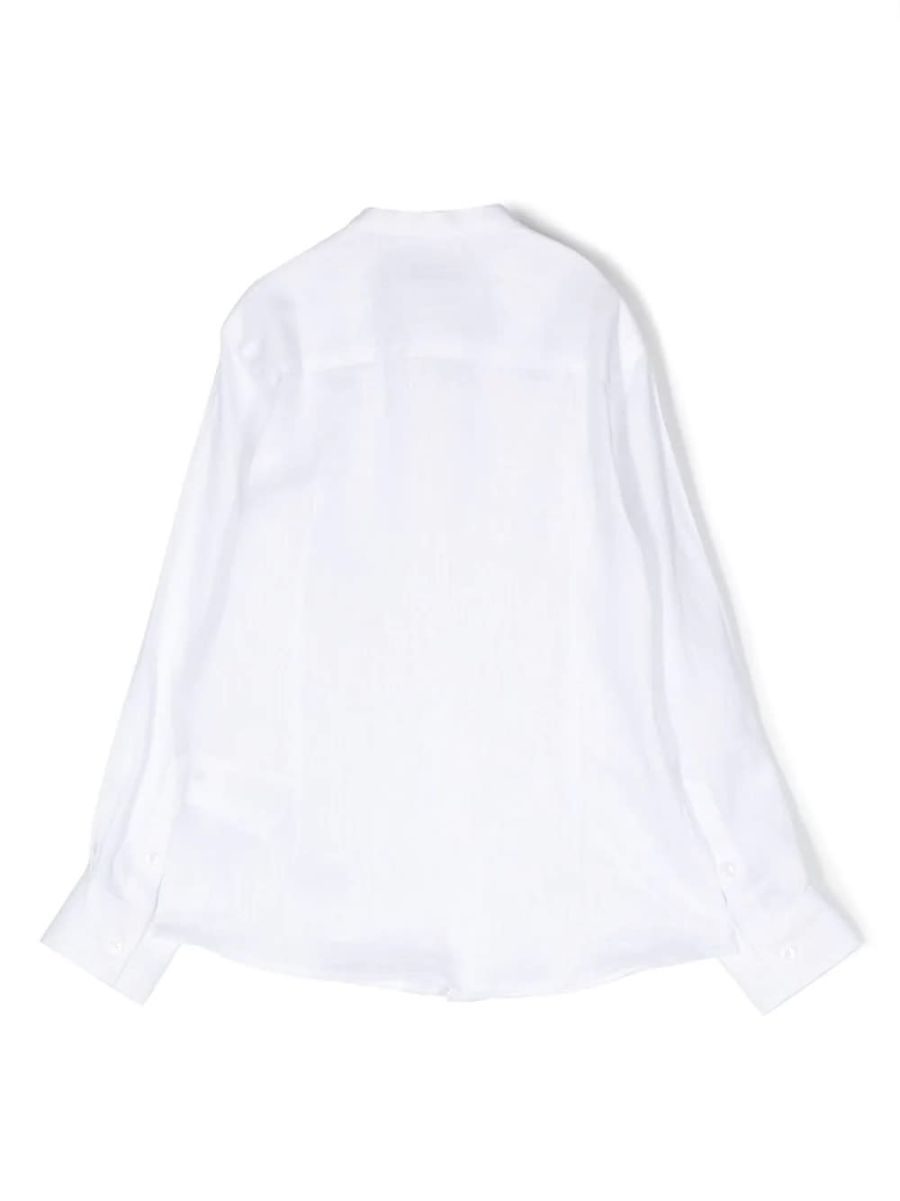 Shop Paolo Pecora Korean Shirt In White