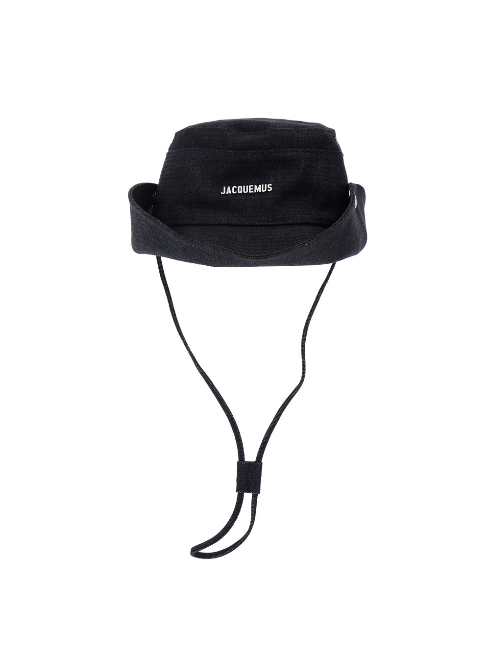 Jacquemus Le Bob De-nimes Blue Bucket Hat With Logo Lettering On The Front And Adjustable Strap In Cotton Man In Blue