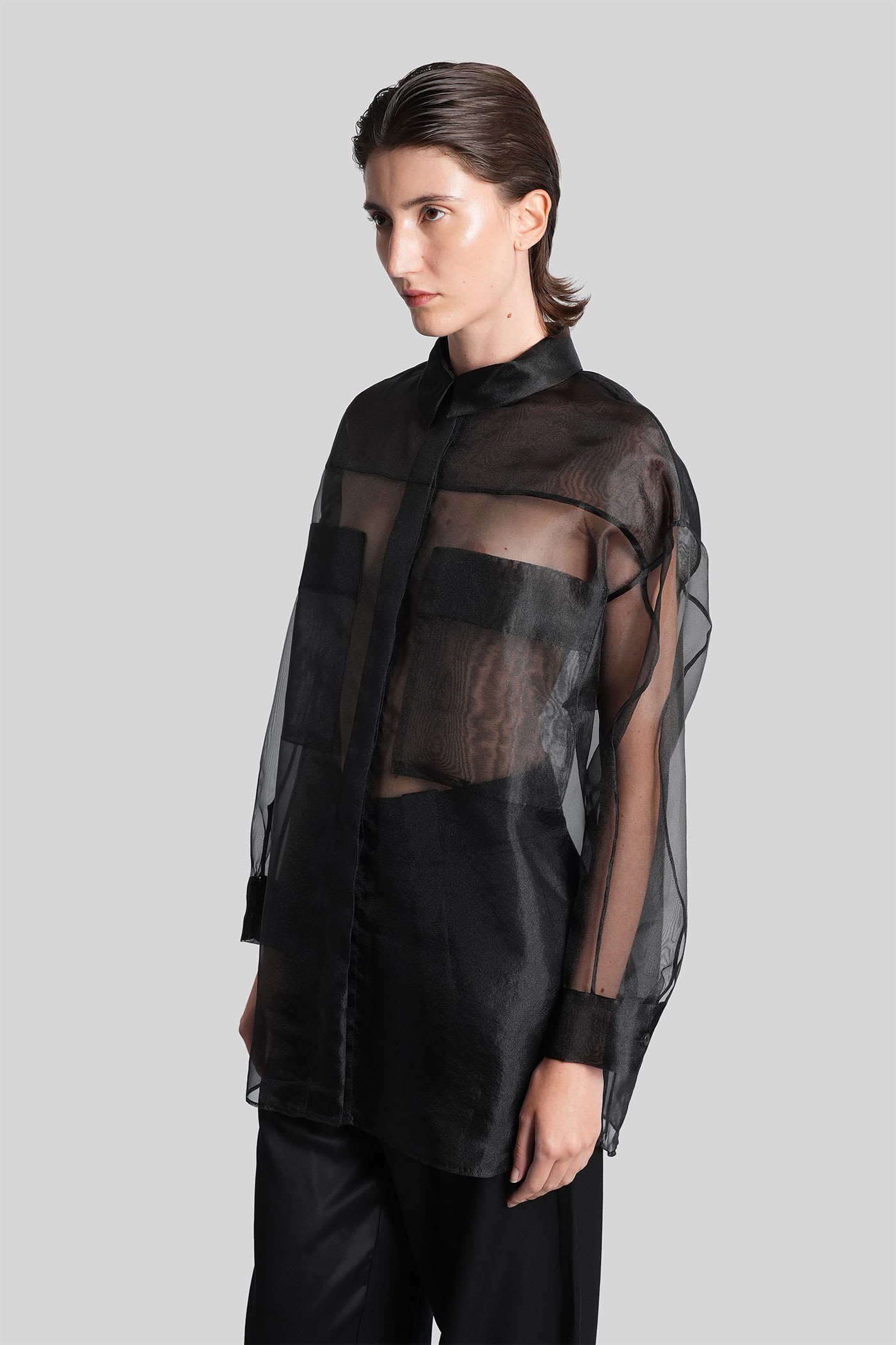 Iro Leonie Shirt In Black Polyester In Black