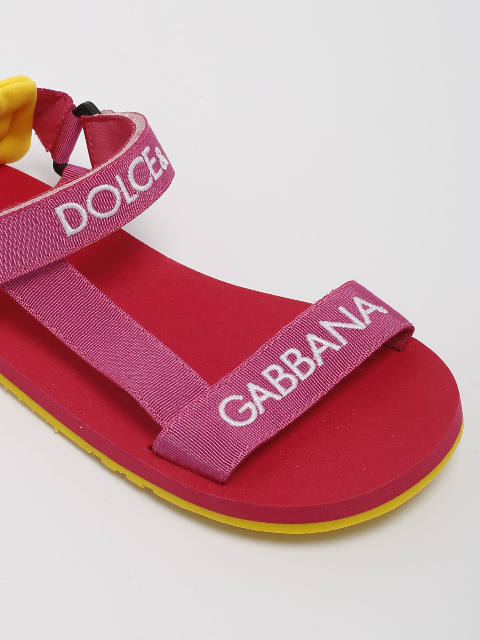 Shop Dolce & Gabbana Sandals Sandal In Fucsia-bianco