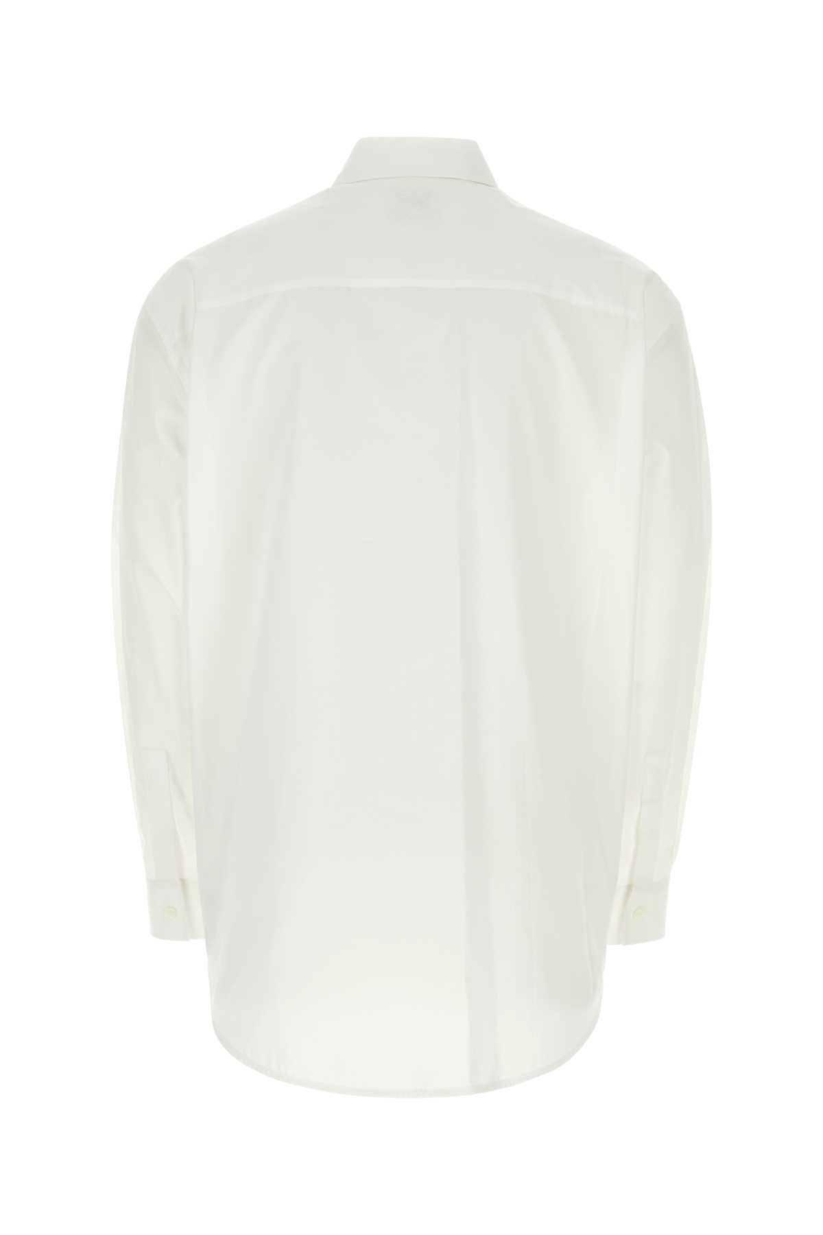 Shop Off-white White Poplin Oversize Shirt In 0110