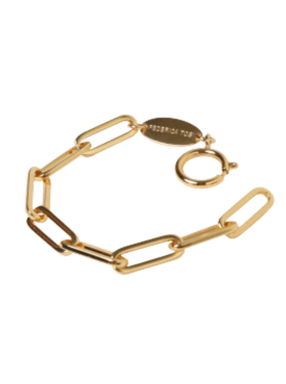 Federica Tosi Chain Golden Brass Bracelet