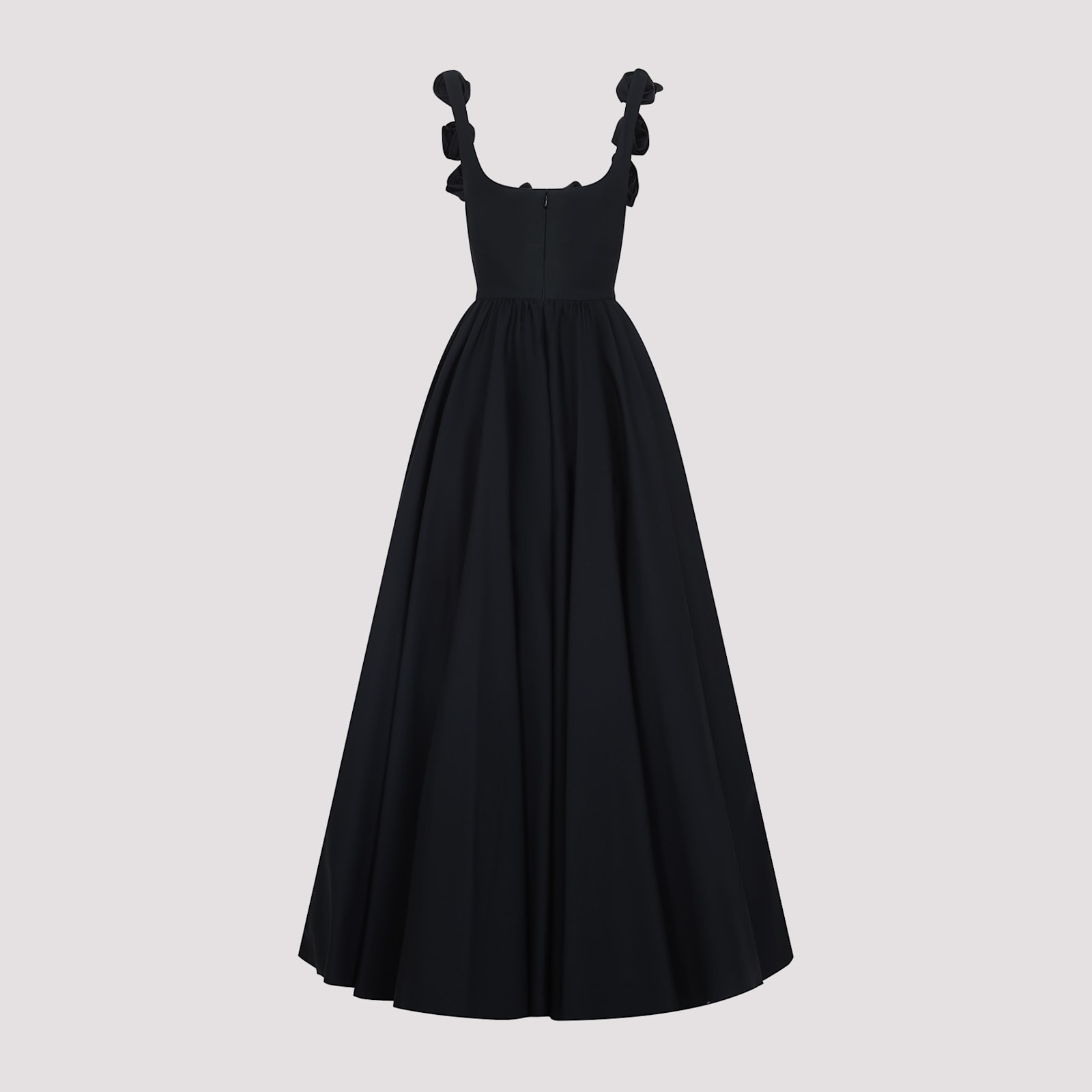 Giambattista Valli Floral Applique Midi Dress In Black