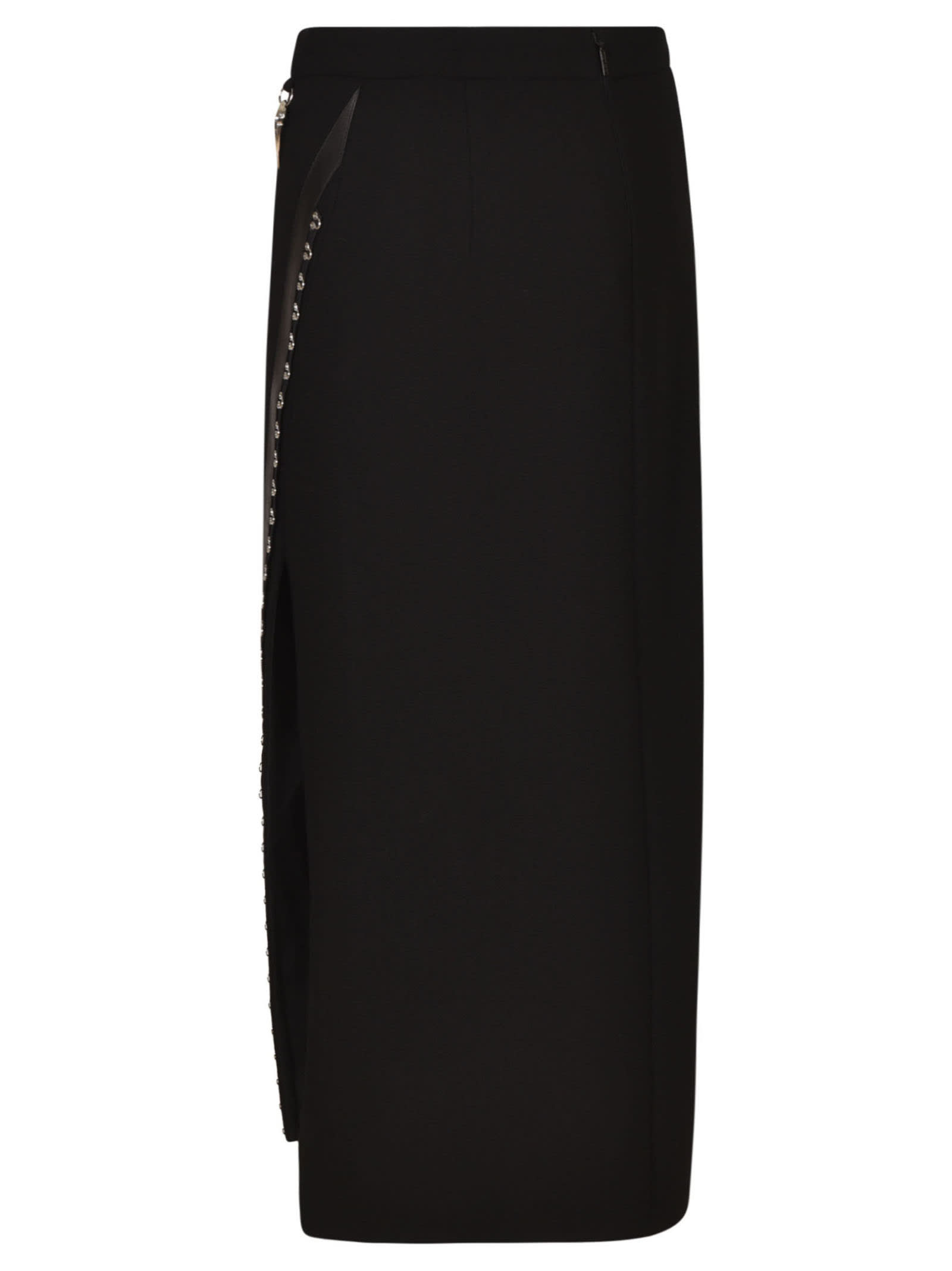 Shop Roberto Cavalli Side Zipped Skirt In Black
