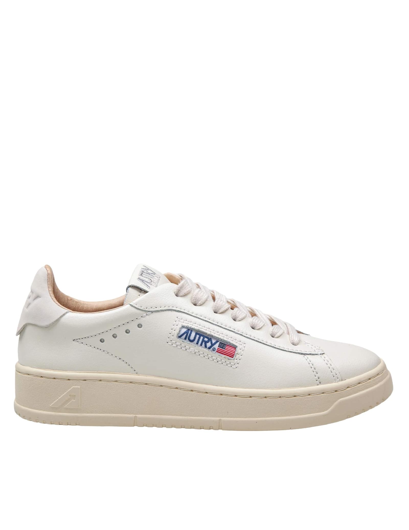 Shop Autry Dallas Sneakers In White Leather In Leat/marsh