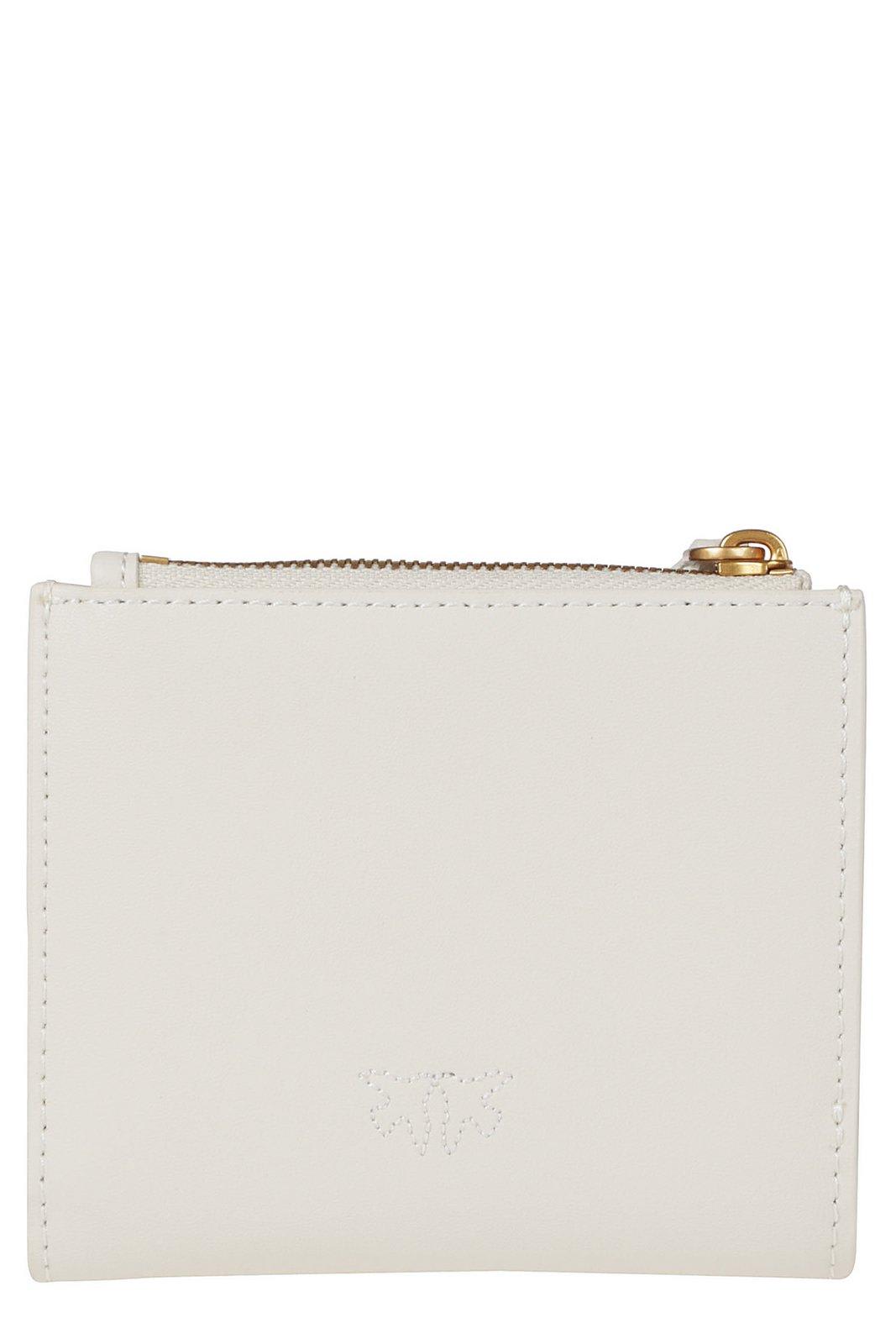 Pinko Logo Plaque Bi-fold Wallet In White