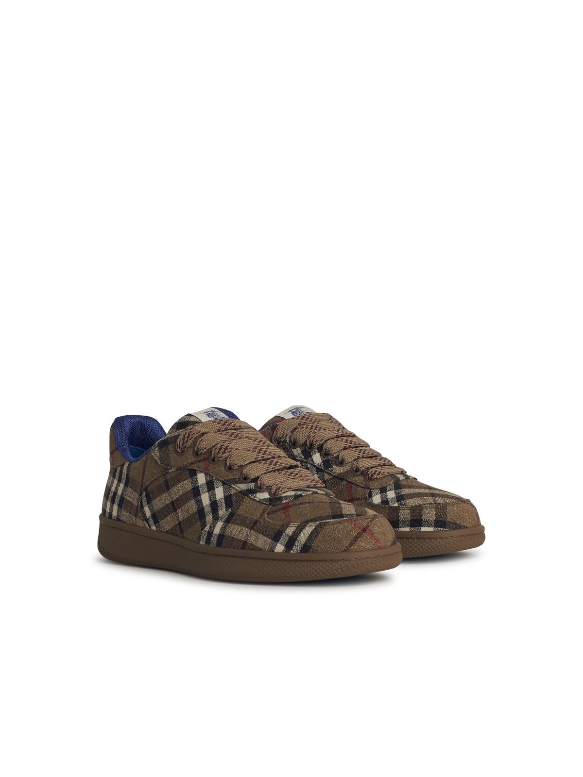 Burberry Checked Terrace Lace-up Sneakers In Brush Ip Check