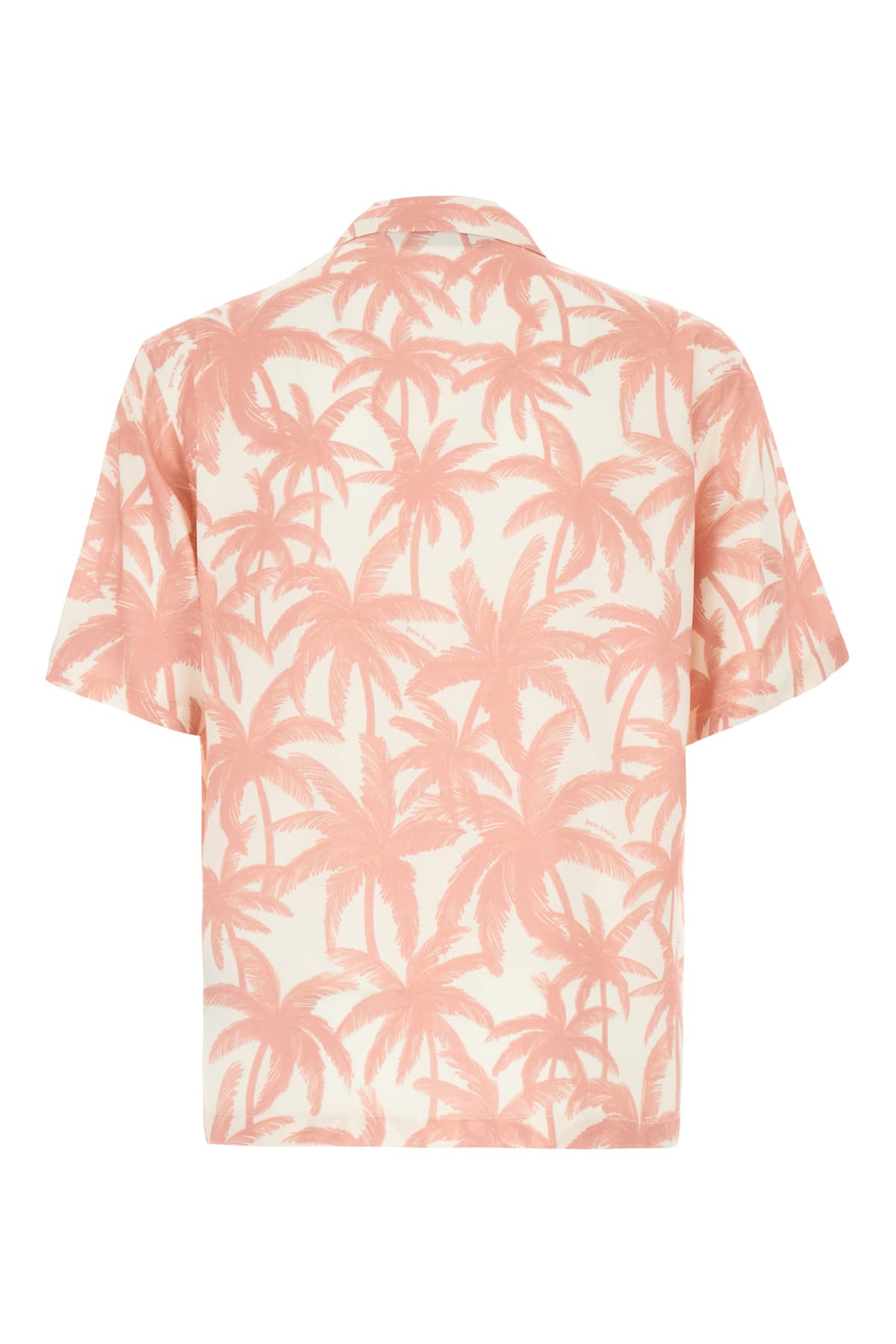 Shop Palm Angels Printed Viscose Shirt In Pink