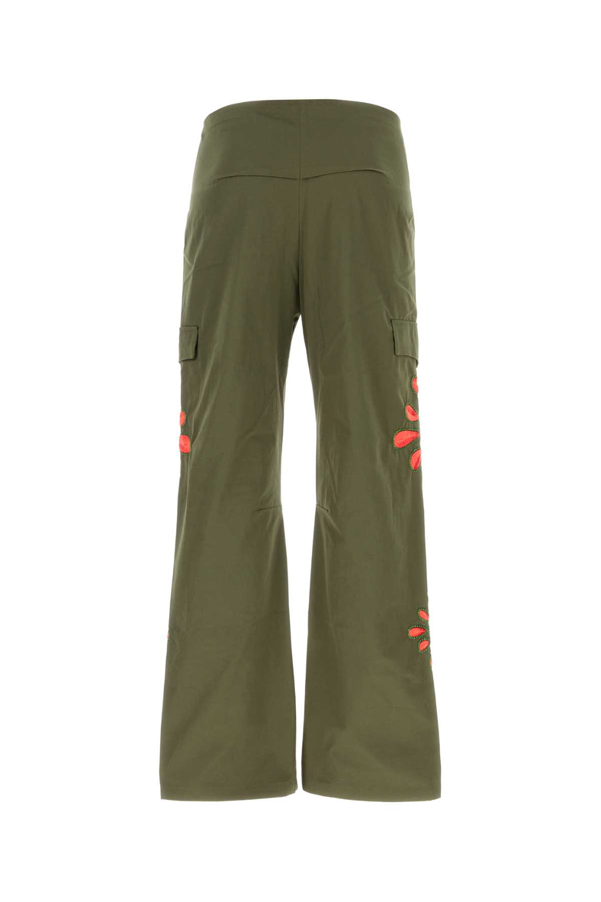 Shop Bluemarble Army Green Cotton Cargo Pant In Kak