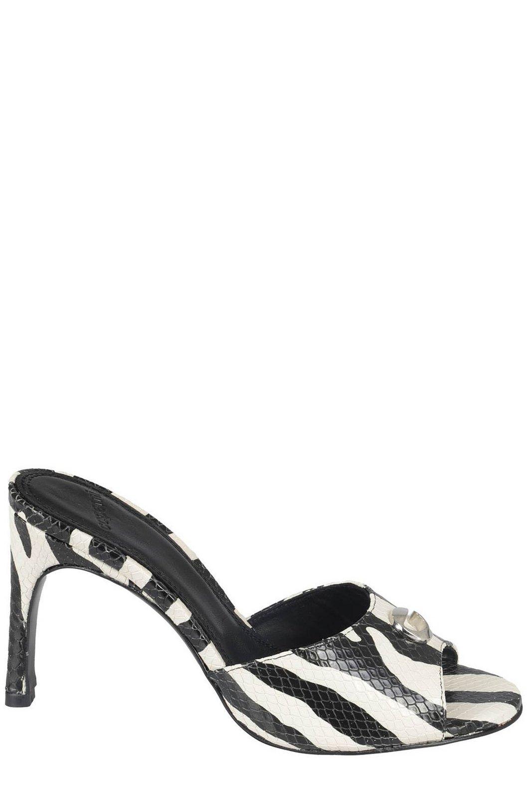 Zebra Printed Mules Sandals