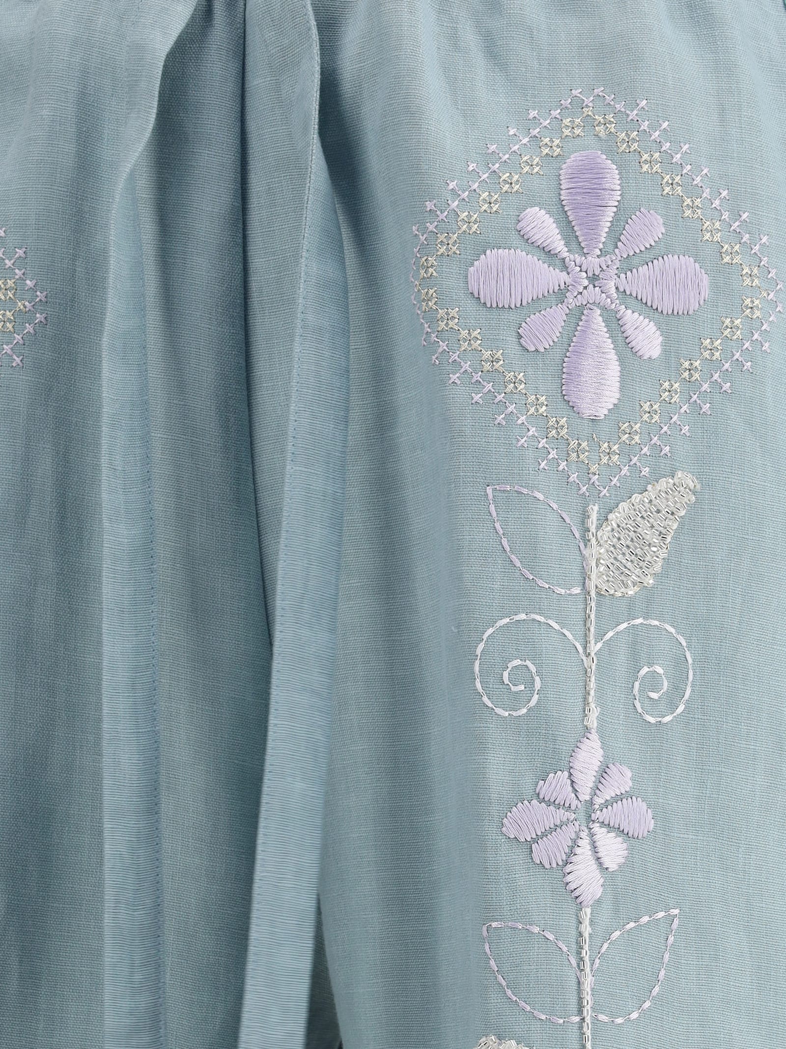 Shop Forte Forte Embroidered Linen Pants