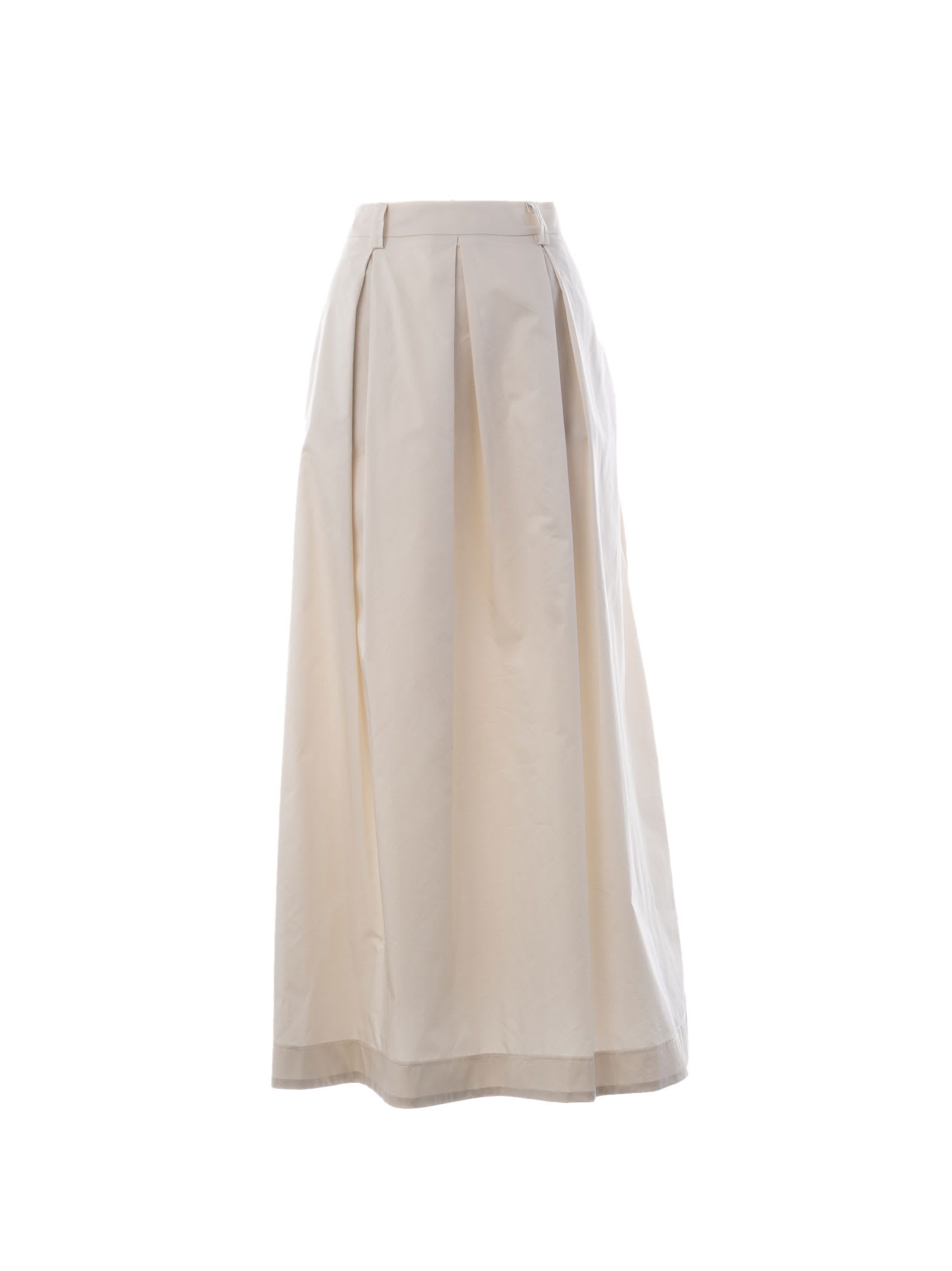 Kaos Beige Wide Long Skirt