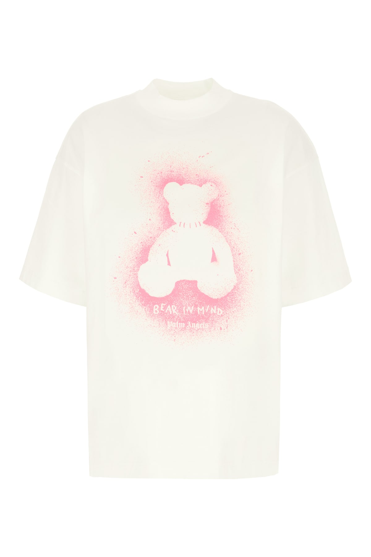Palm Angels Ivory Cotton T-shirt In White