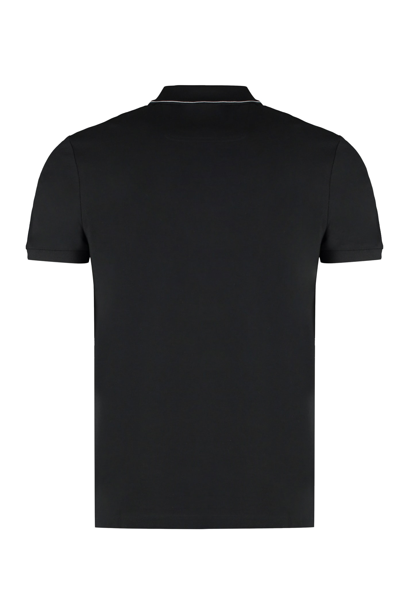 Shop Hugo Boss Cotton-piqué Polo Shirt In Black