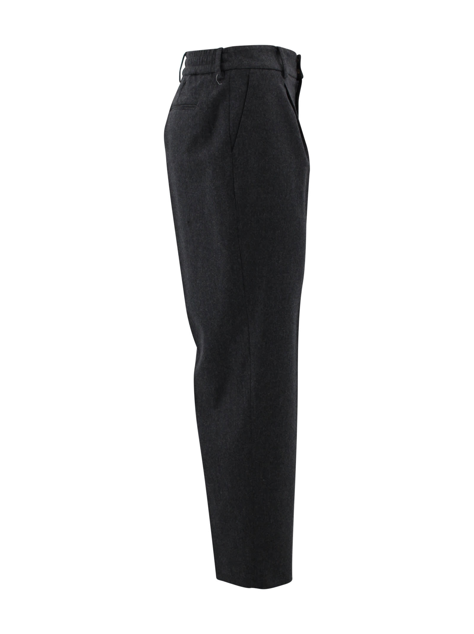 Pt Torino Wool Trousers In Gray