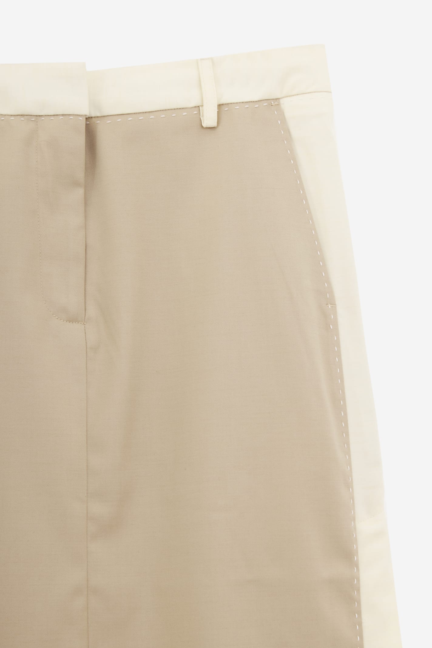 Shop Remain Birger Christensen Two Color Maxi Skirt In Beige