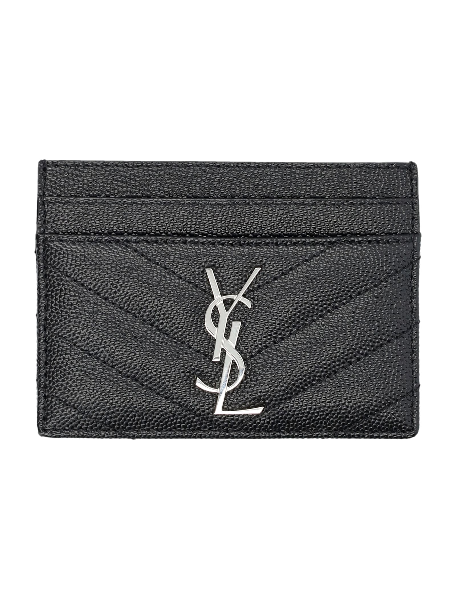 Saint Laurent Ysl Pcc Cardholder In Black