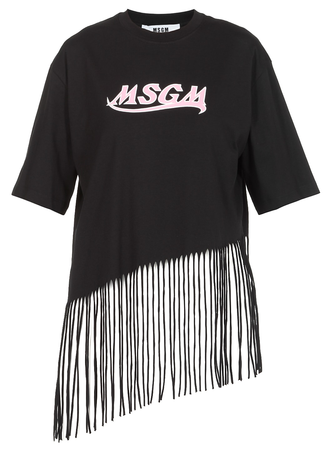 MSGM Cotton T-shirt With Fringes