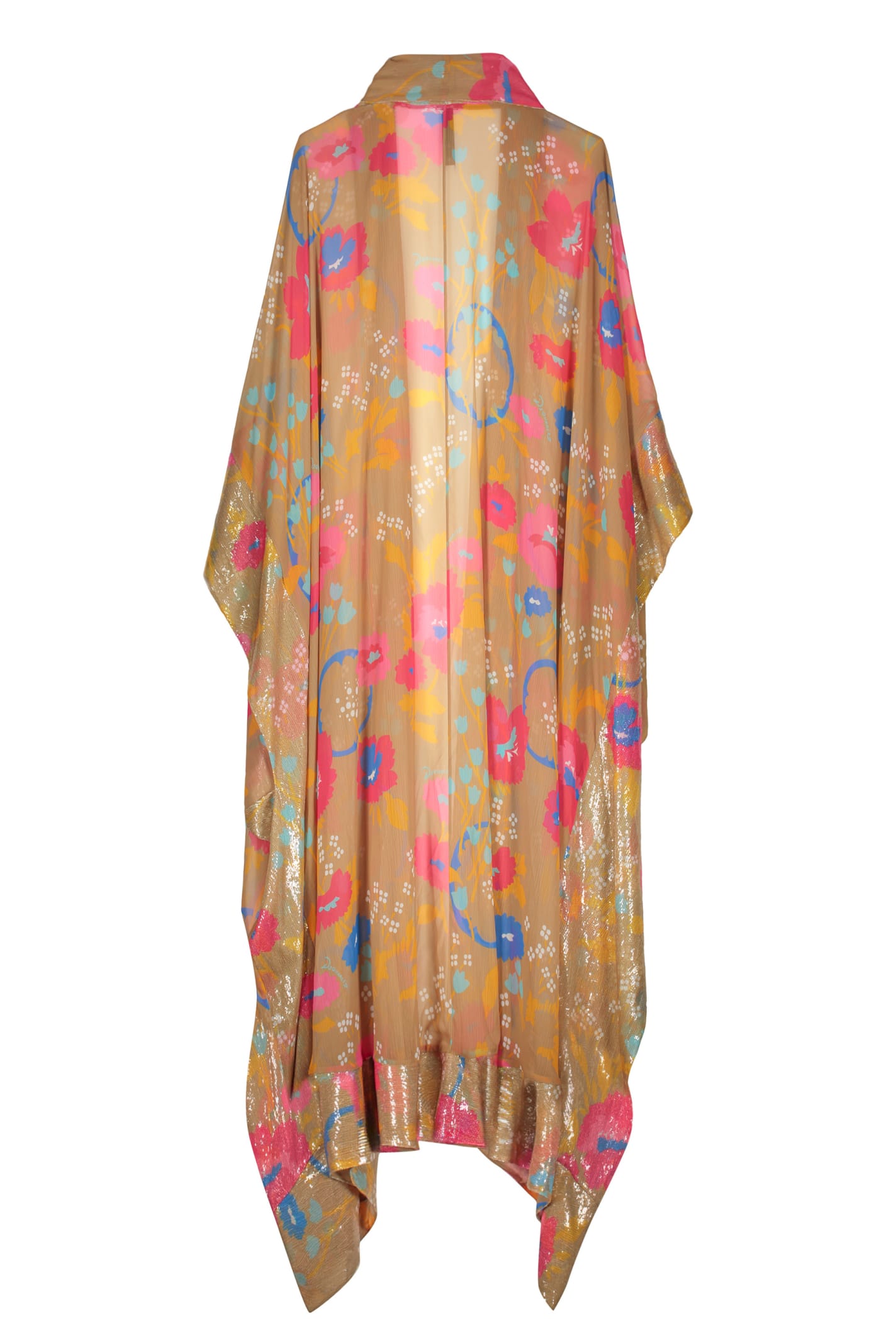 Shop Dsquared2 Printed Kaftan In Beige