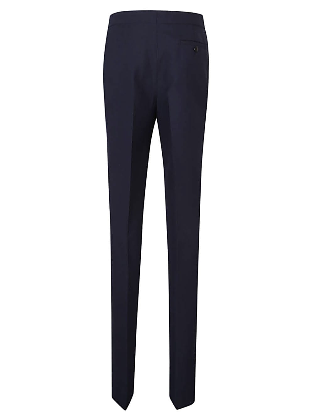 Ferragamo Slim Fit Wool Trousers In Blue