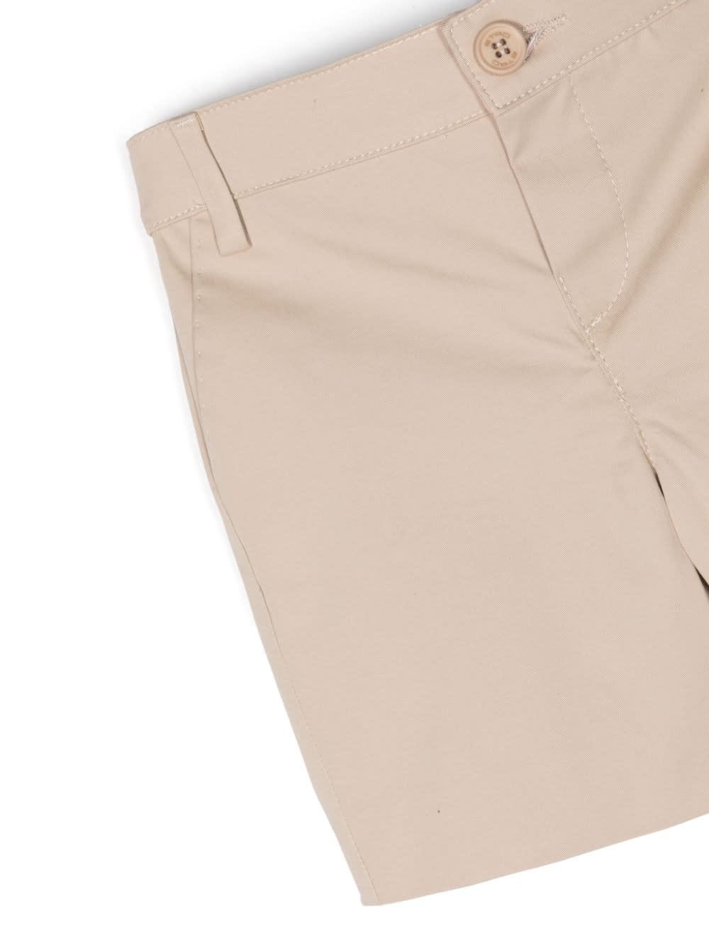 Shop Etro Beige Twill Shorts With Embroidery In Brown