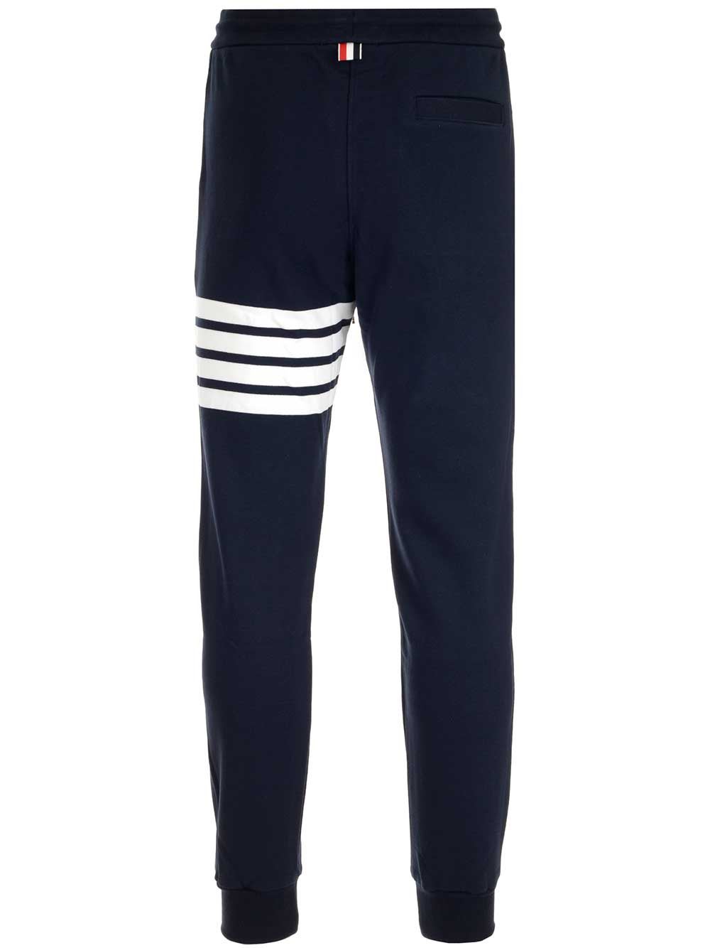 Shop Thom Browne Blue 4-bar Sweatpants