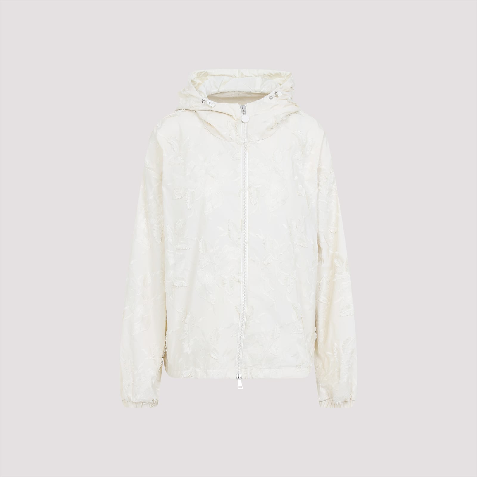 Moncler Off White Charmeil Hooded Jacket In Cream
