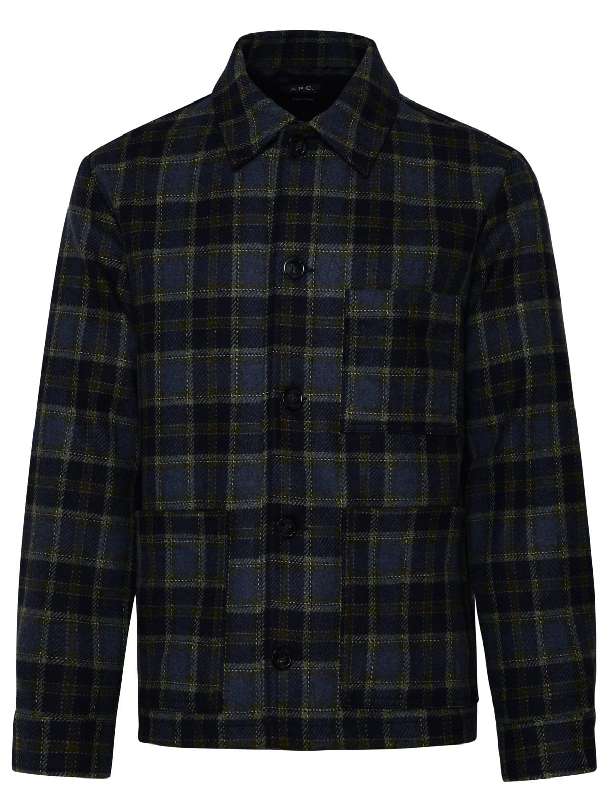 New Emile Shirt In Blue Wool Blend