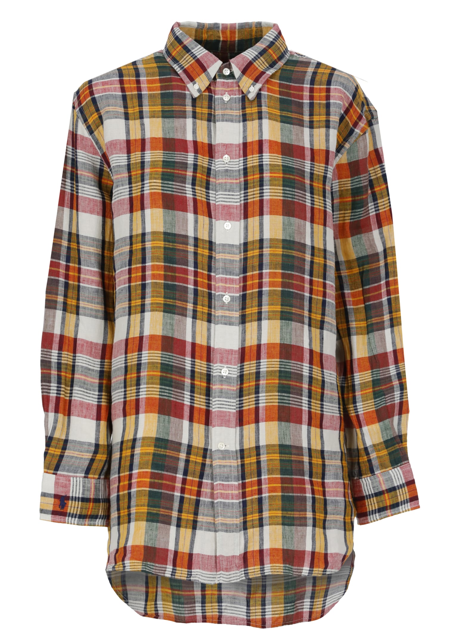 Shop Polo Ralph Lauren Linen Plaid Shirt