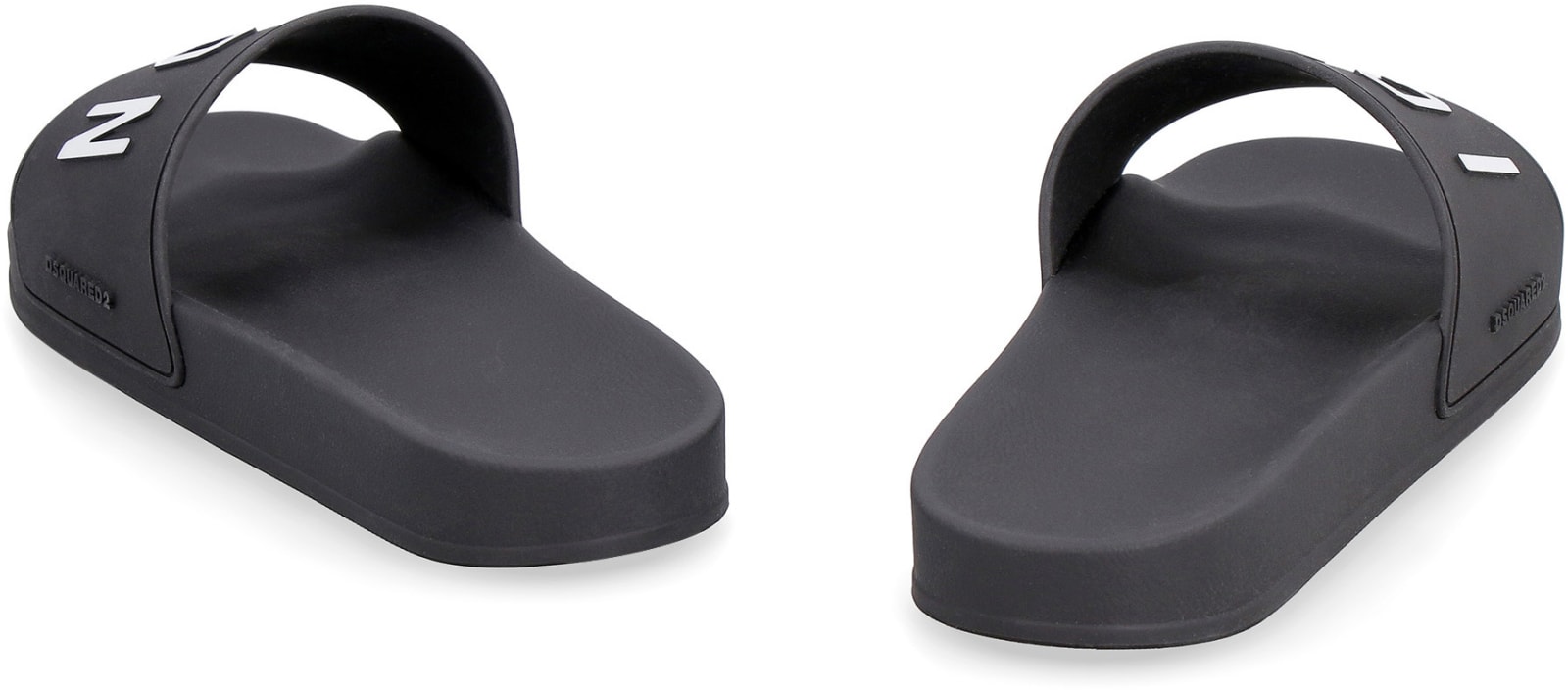 Shop Dsquared2 Rubber Slides In Black