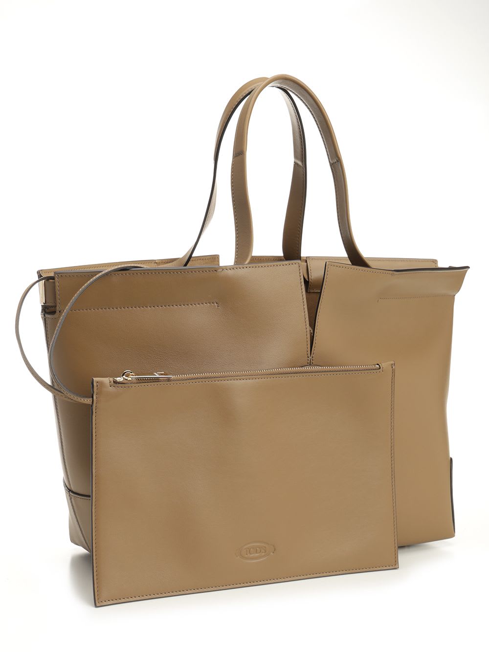 Tod's Folio Shopping Bag In Brown