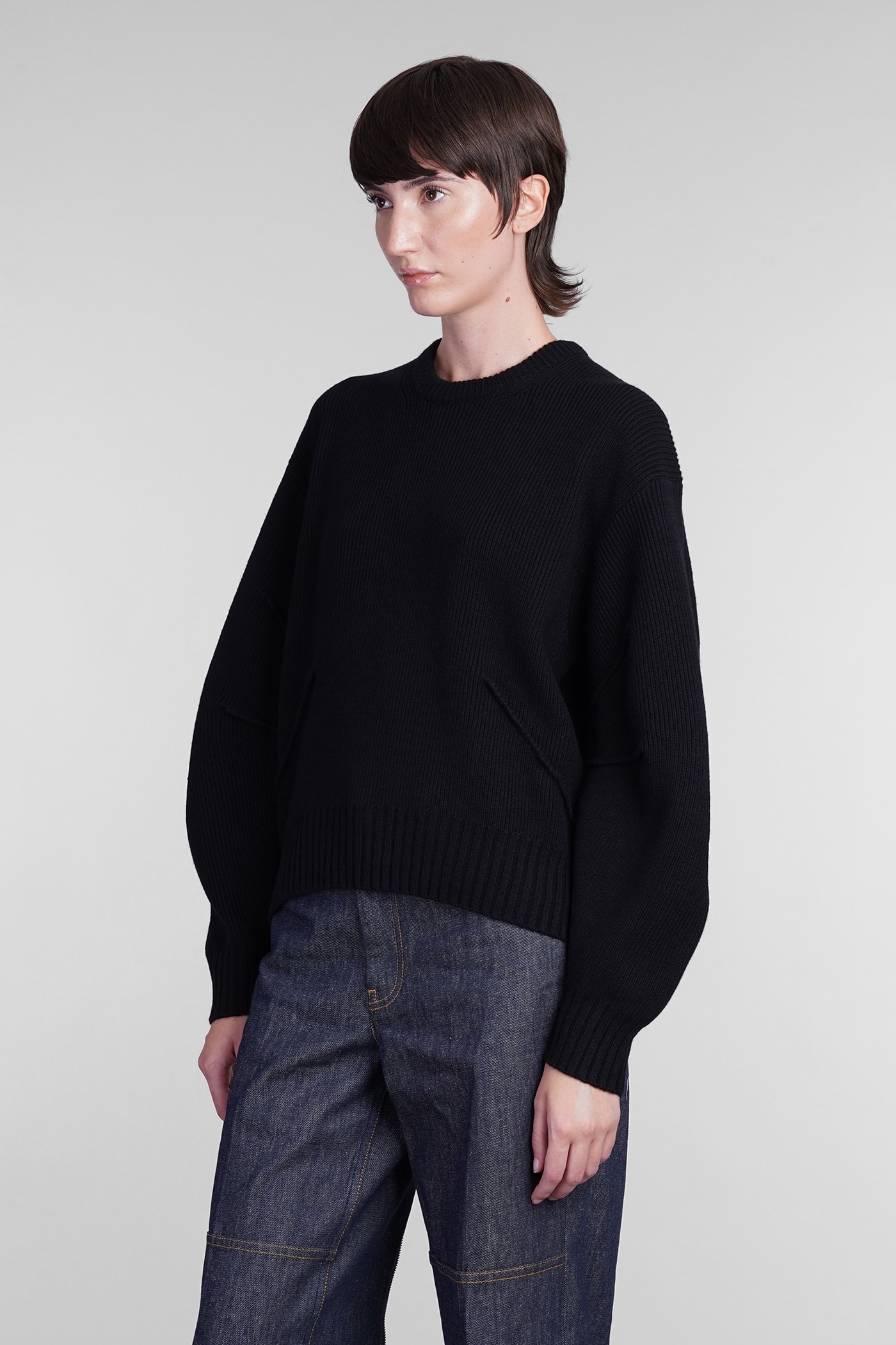 Shop Helmut Lang Knitwear In Black Wool