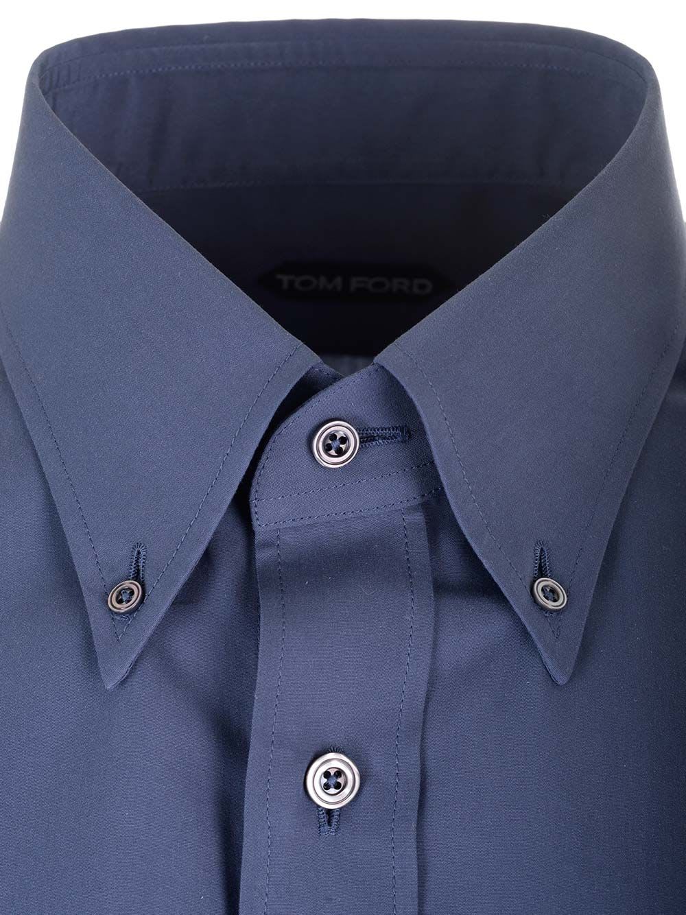 Shop Tom Ford Parachute Silk Shirt In Blue