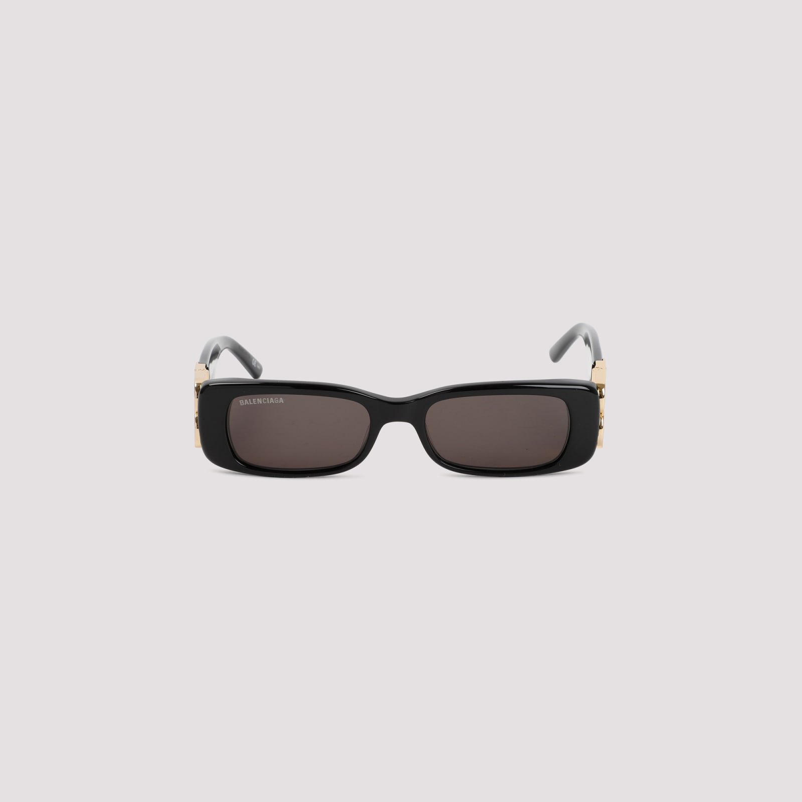 Shop Balenciaga Dynasty Rectangle Sunglasses In Black