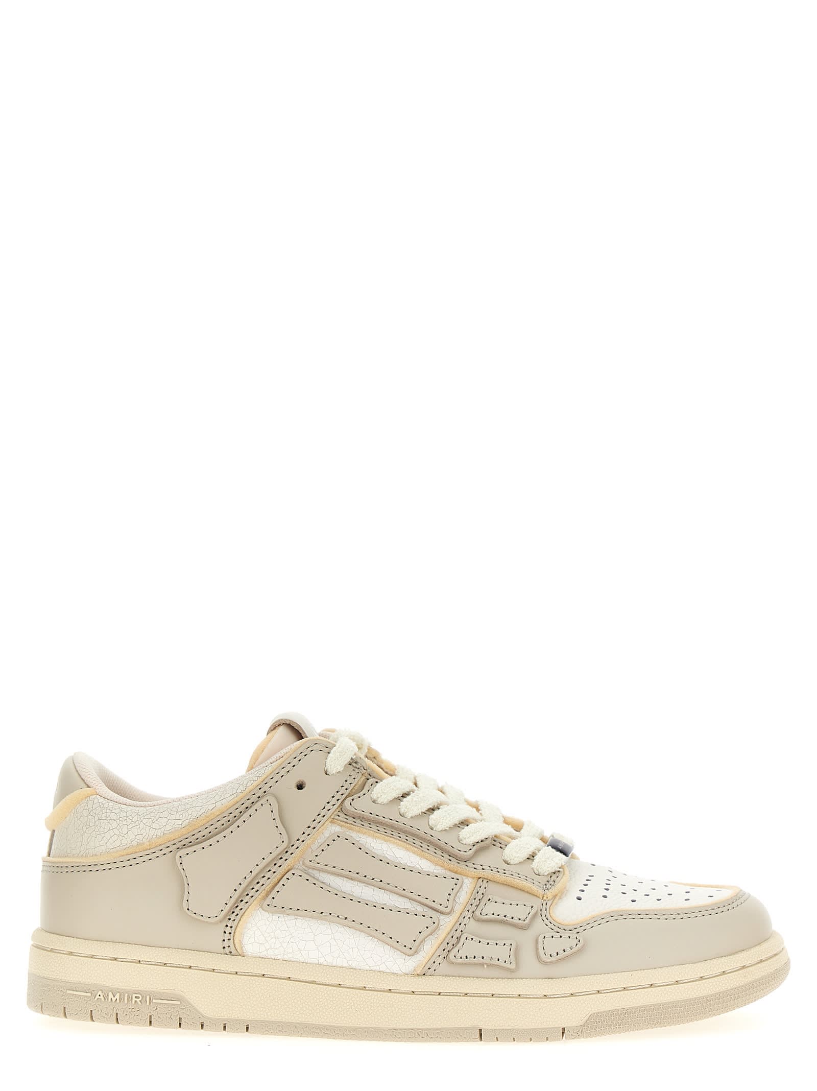 Shop Amiri Collegiate Skel Top Low Sneakers In White