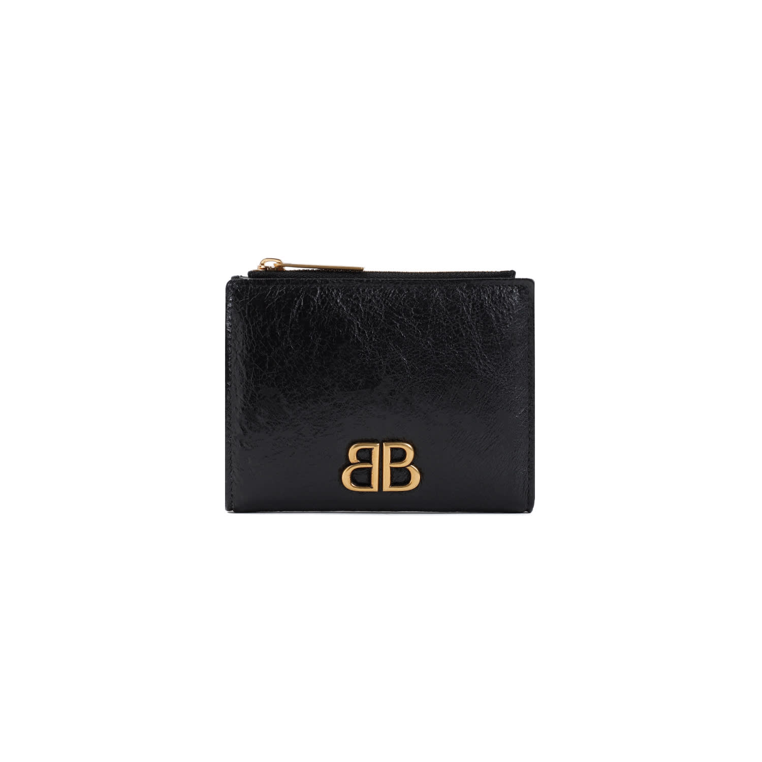 Shop Balenciaga Monaco Bifold Wallet In Black