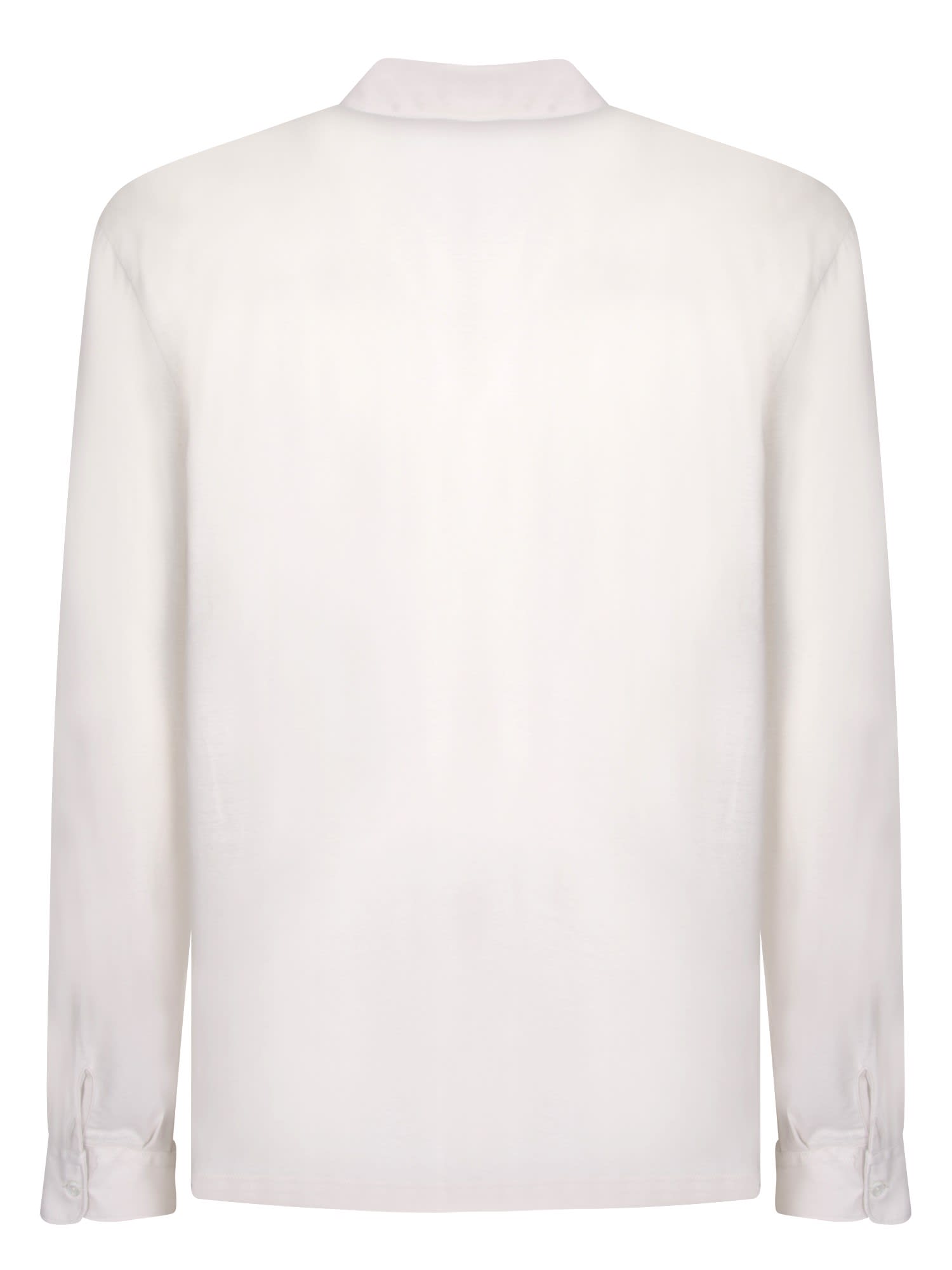 Shop Herno Jersey Crepe Ice Shirt In White