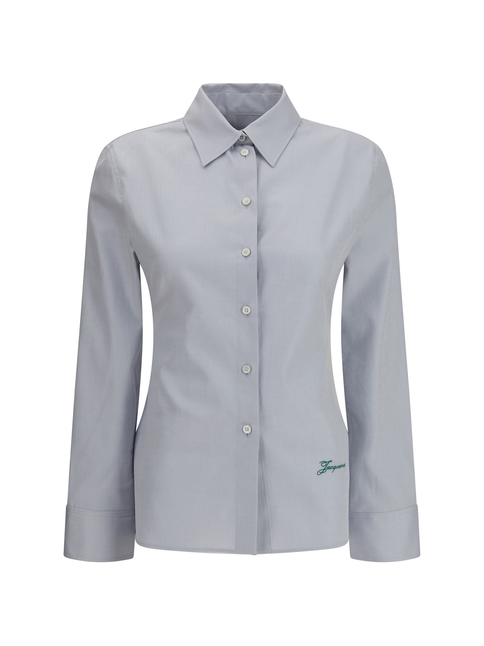 Shop Jacquemus La Chemise De Costume Shirt In Light Grey