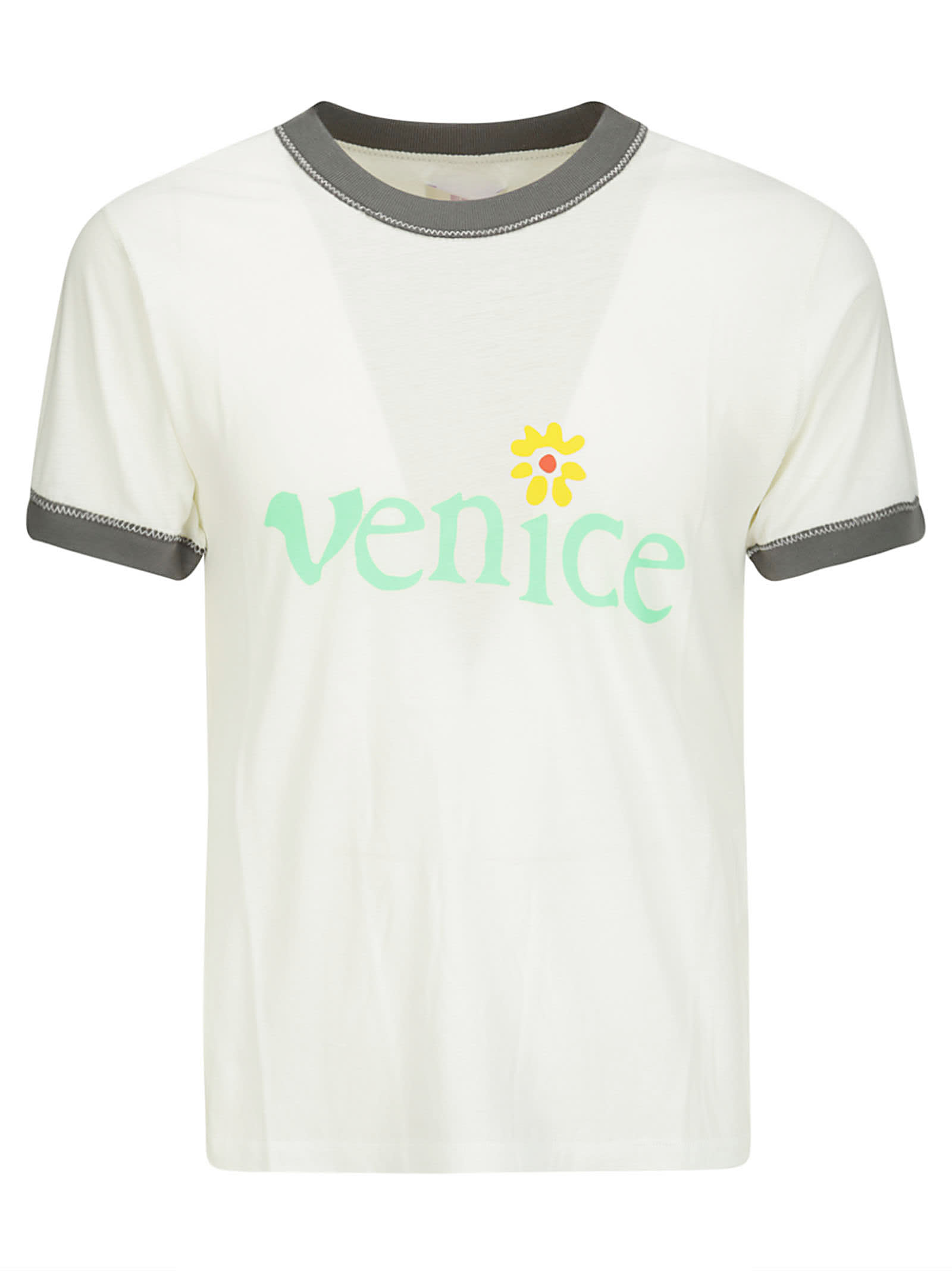 Erl Unisex Venice Tshirt Knit In White