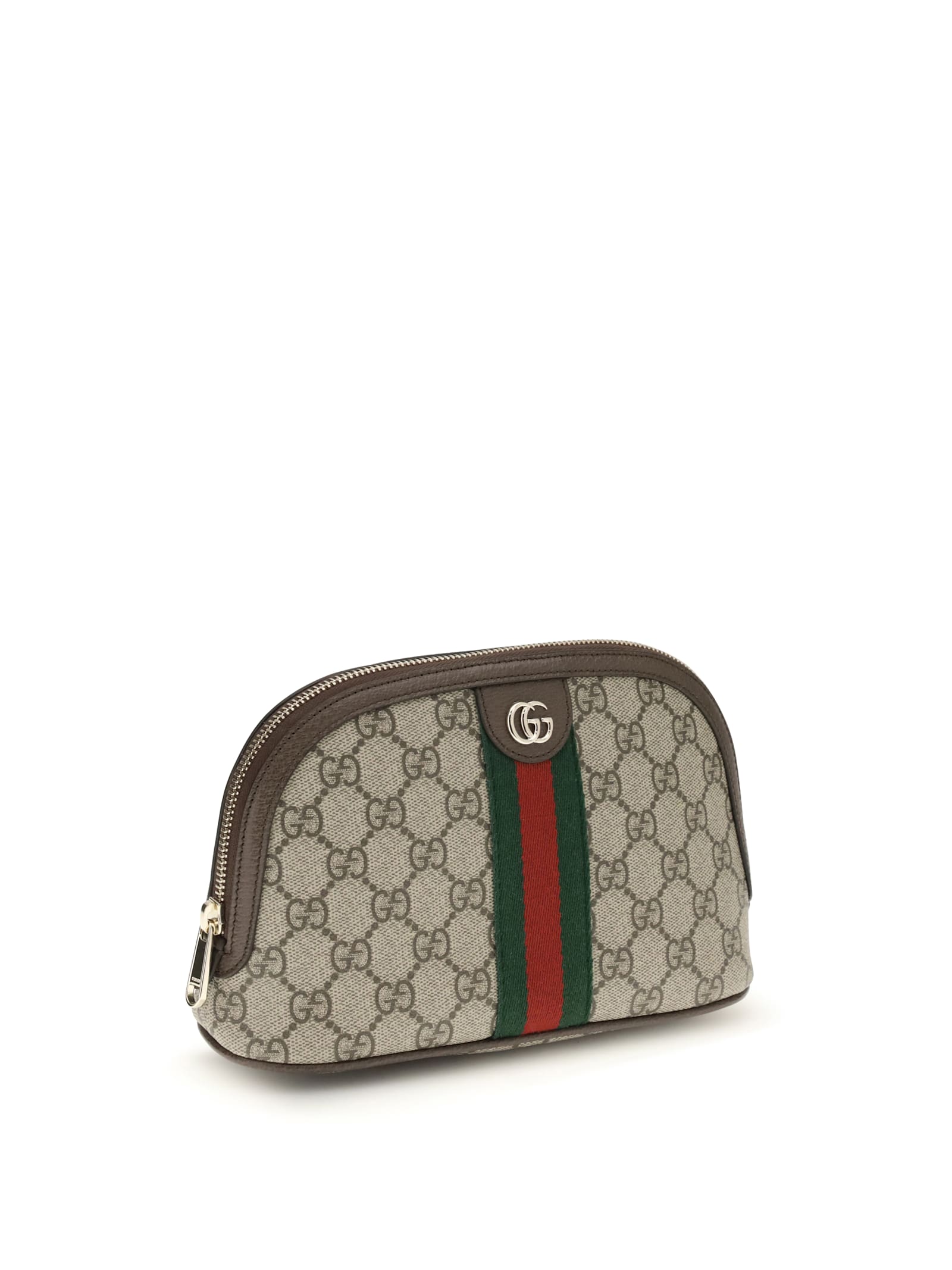 Gucci Small Ophidia Double G Zip-fastening Bag In Brown