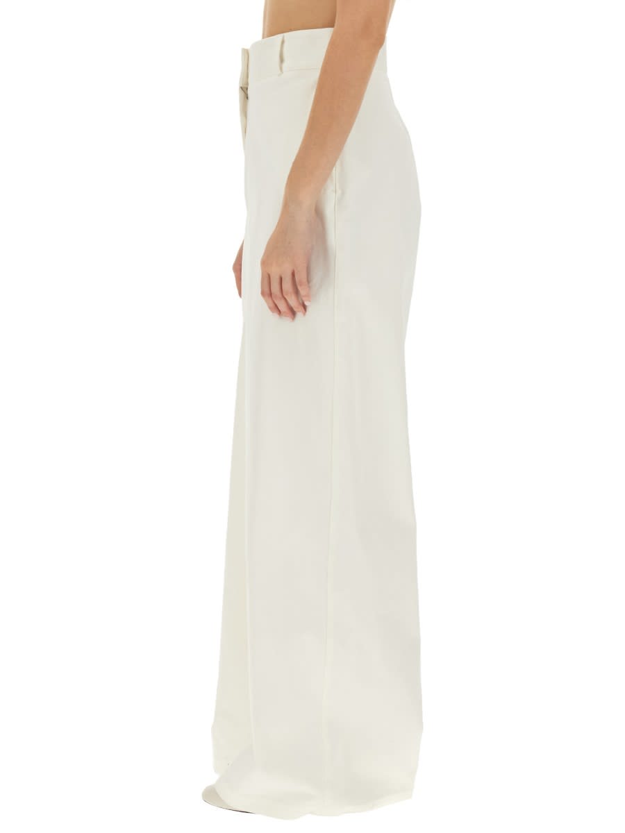 Shop Jil Sander Wide Leg Pants In White