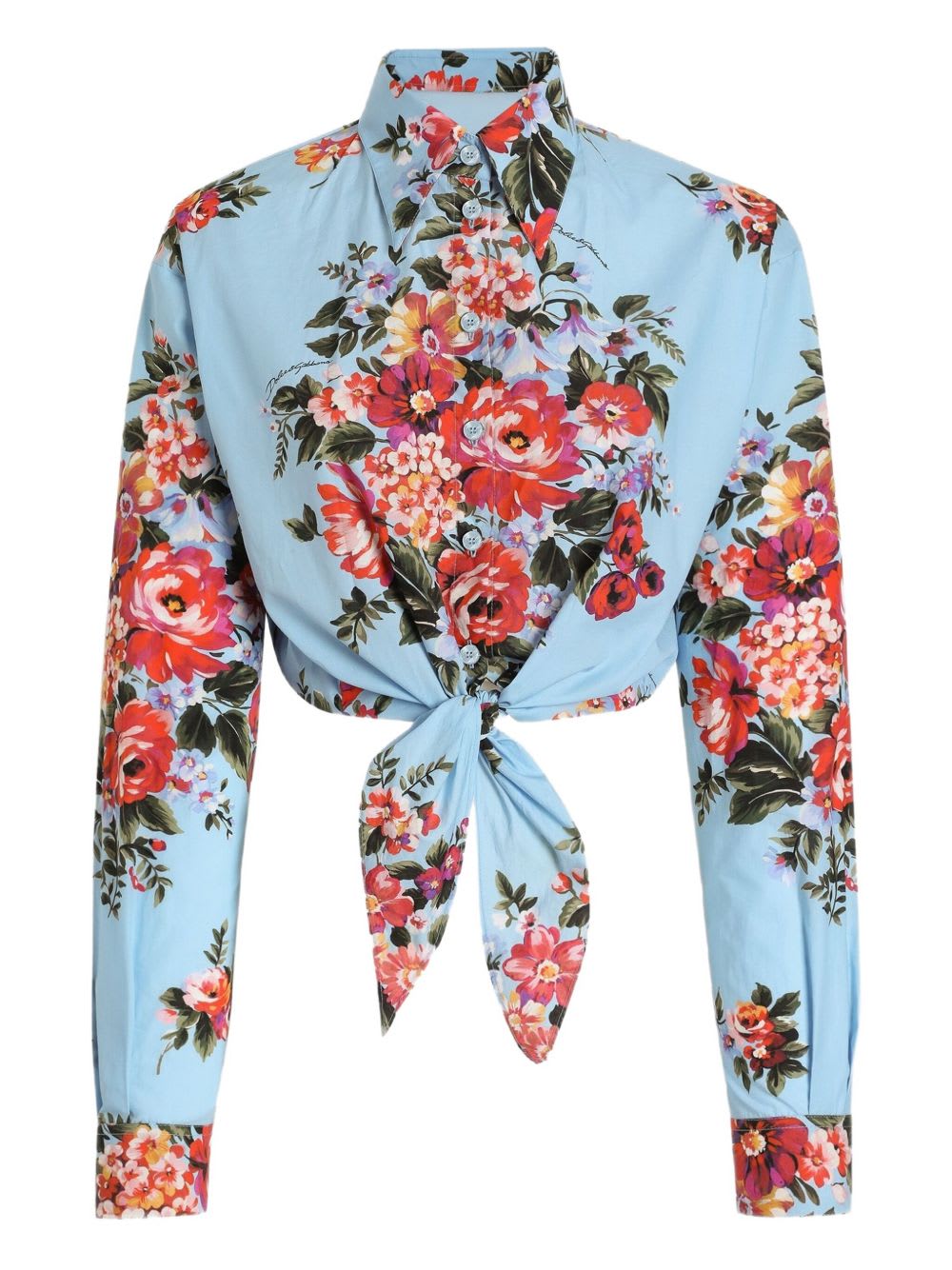 Dolce & Gabbana Flower Print Cotton Shirt