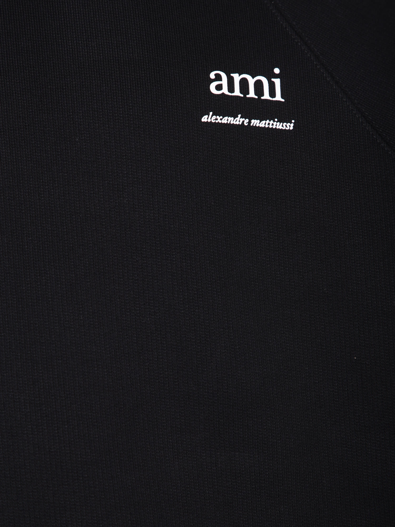 Shop Ami Alexandre Mattiussi Logo Letter Black Sweatshirt