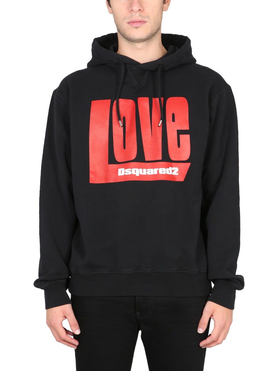 Shop Dsquared2 Love Sweatshirt In Black