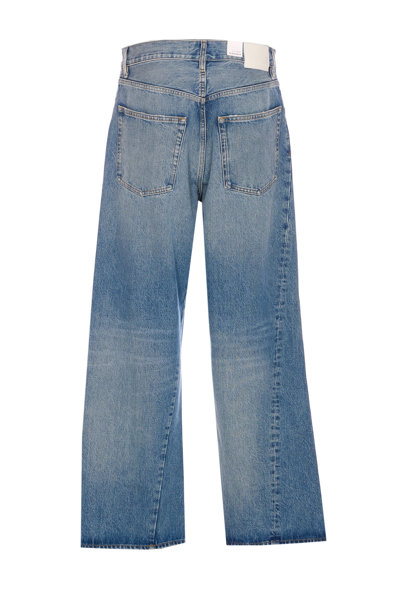 Sunflower Belt Loop Denim Trousers In Blue
